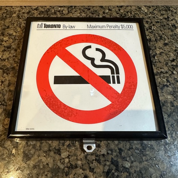 Framed No Smoking Sign - Picture 1 of 2